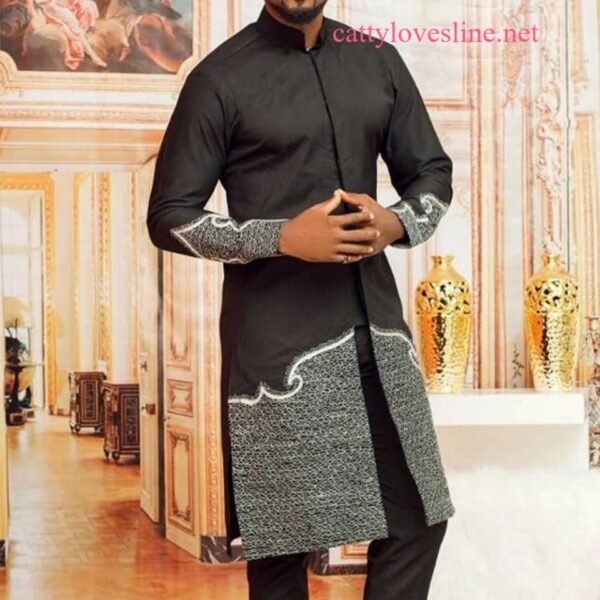 An African Clothing For Men Long Sleeve Embroidered Oversized Shirt (M-4XL)