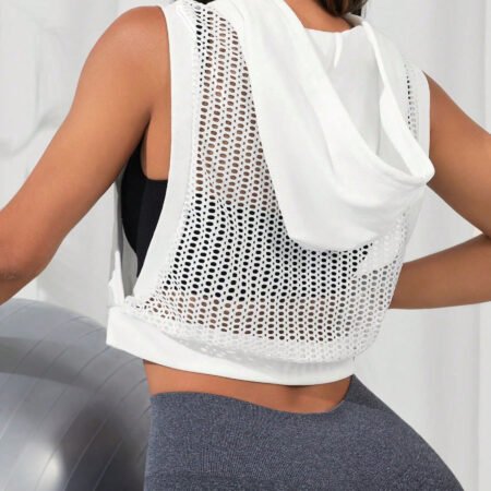 Trendy Sports Sweatshirt With Hollow Out Design