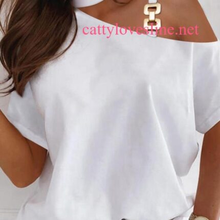 Metal Decorative Women's Top