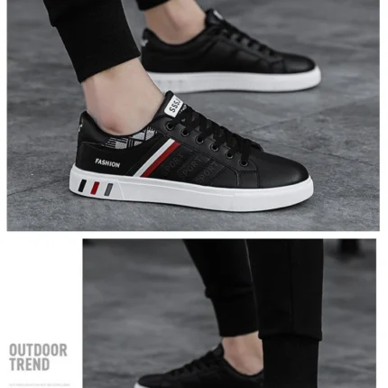 White Casual Lace-Up Shoes
