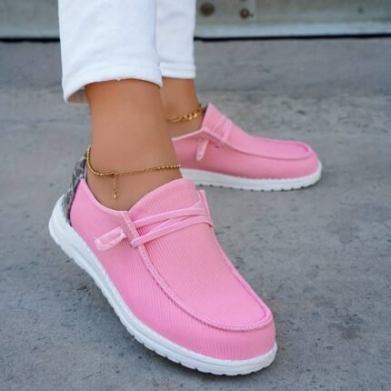 Women's Pink Slip-On Shoes