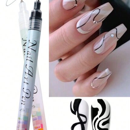Gold and Silver Nail Graffiti
