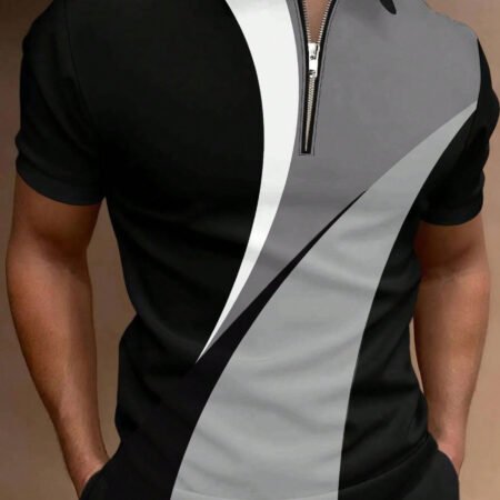 Contrast Color Short Sleeve Polo