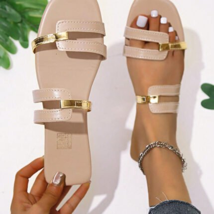 Two Tone Open Toe Sandals
