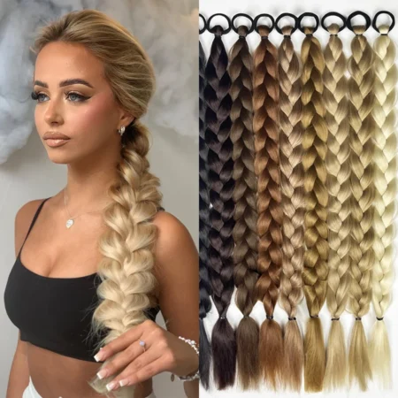 24 Inch Braided Ponytail Extensions