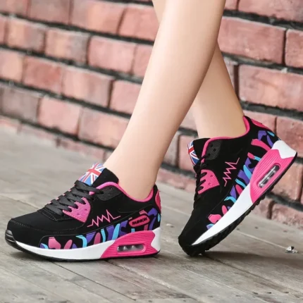 Women's Wedge Sneakers Lace-Up