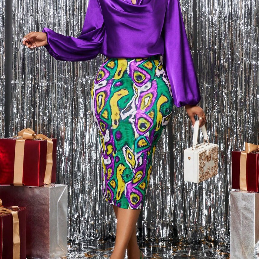 African Totem Print Suit