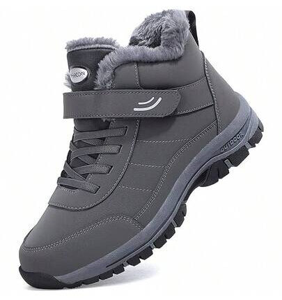 Warm Fur Lined Snow Boots for Men – Waterproof Outdoor Winter Boots