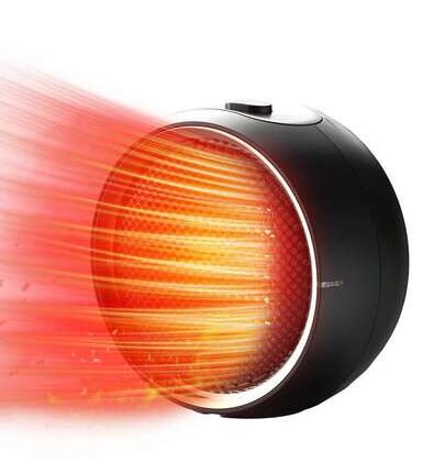 Portable Electric Space Heater 500W Mini, PTC Ceramic Fast Heating Small Indoor Personal Heater With Thermostat, Quiet Room Heater For Bedroom, Office, Home, Desk, Dorm, Winter Essentials