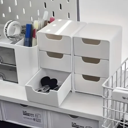 Desk Organizer with Drawers – 3-Tier Storage for Office & Vanity