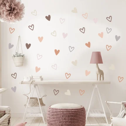 Luxury Boho Heart Wall Decals – Designer Series