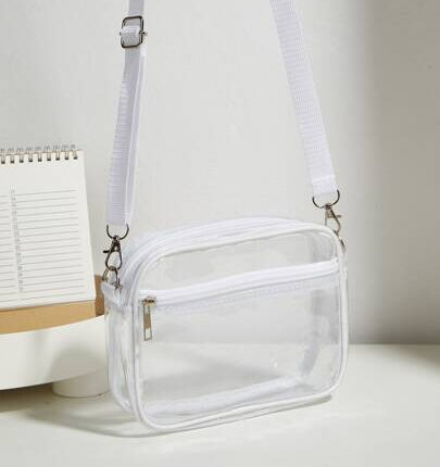 Clear PVC Mini Shoulder Bag for Women – Waterproof Zipper Purse