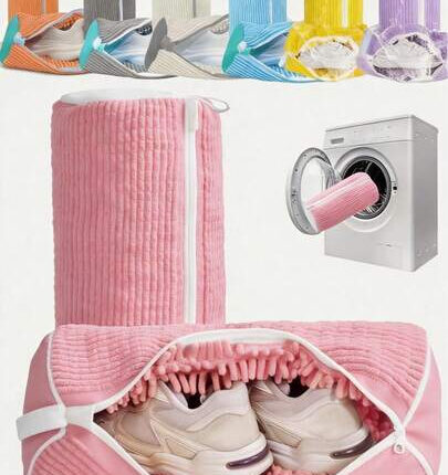 360° Shoe Washing Bag – Machine Washable Laundry Bag for Shoes