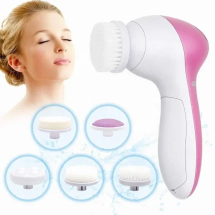 5-in-1 Electric Facial Cleansing Brush | Face Cleaner & Skincare Massager